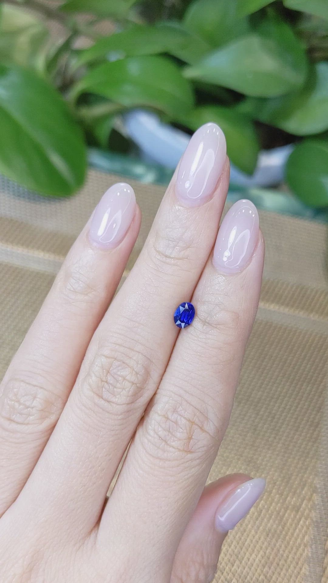 0.65 Ct. Blue Sapphire from Ceylon (Sri Lanka) Size Video