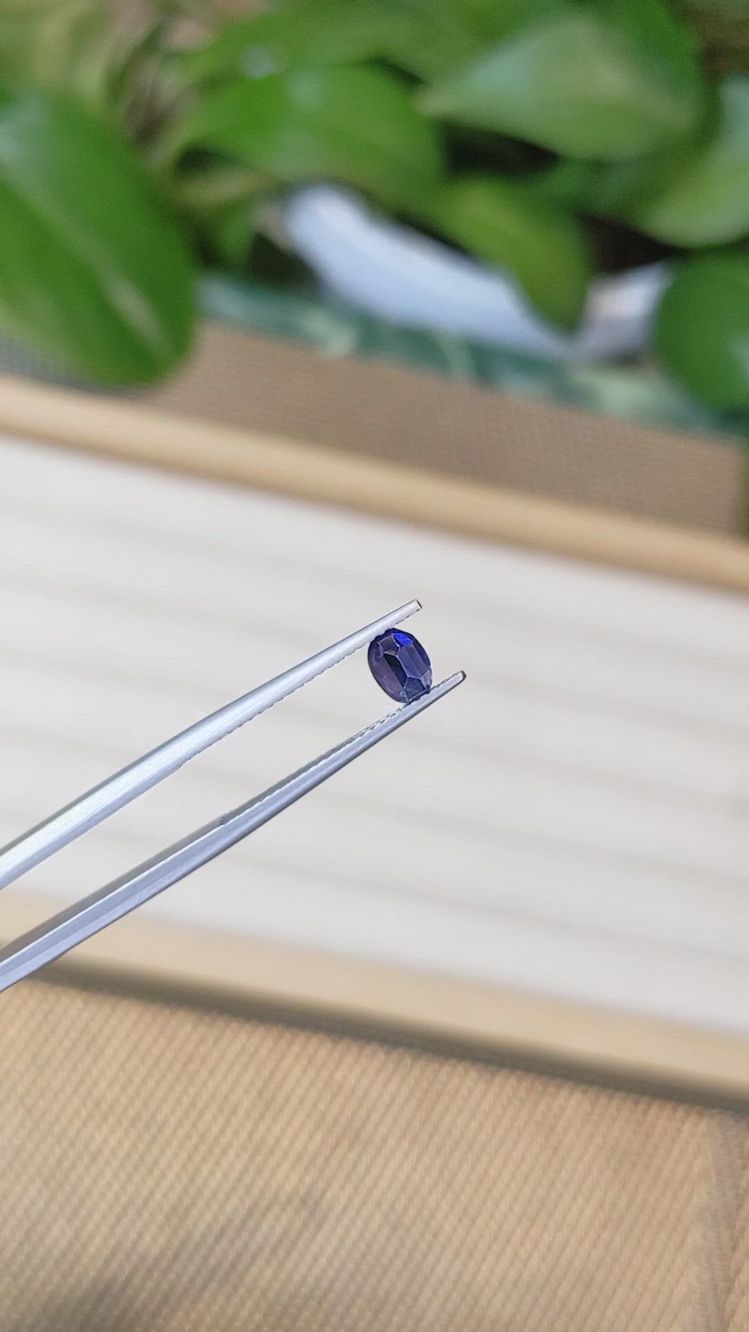 0.65 Ct. Blue Sapphire from Ceylon (Sri Lanka) Size Video