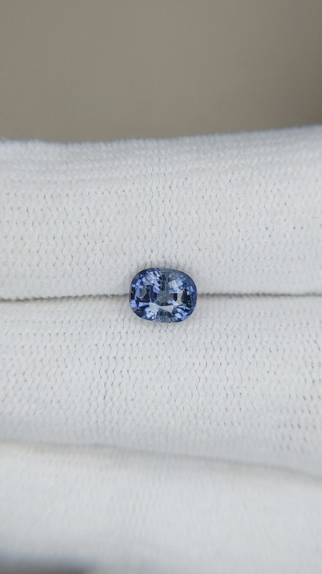 1.07 Ct. Greyish Blue Sapphire from Ceylon (Sri Lanka) Size Video