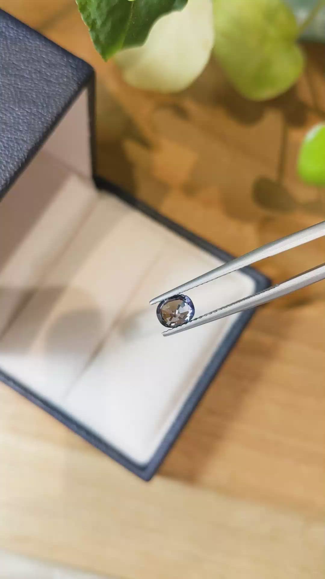 1.07 Ct. Greyish Blue Sapphire from Ceylon (Sri Lanka) Size Video