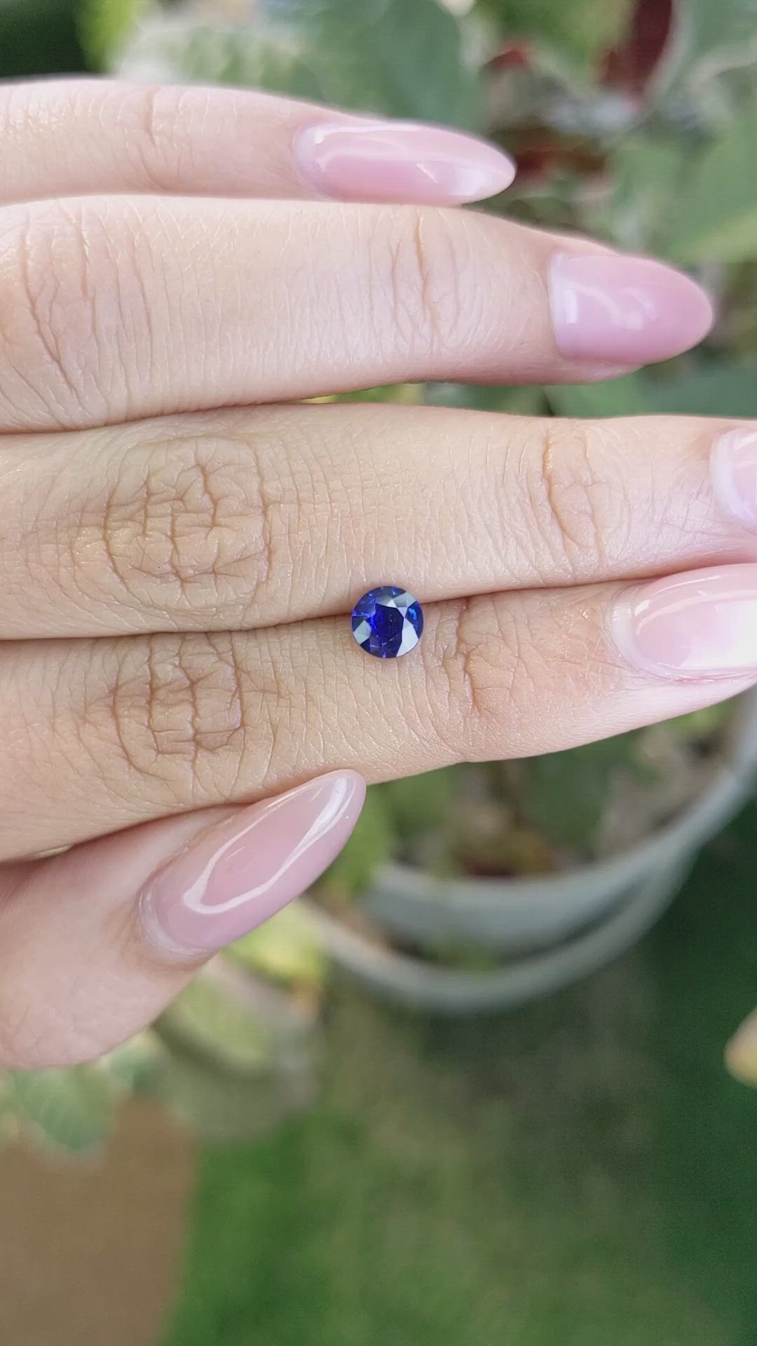 0.66 Ct. Blue Sapphire from Ceylon (Sri Lanka) Size Video