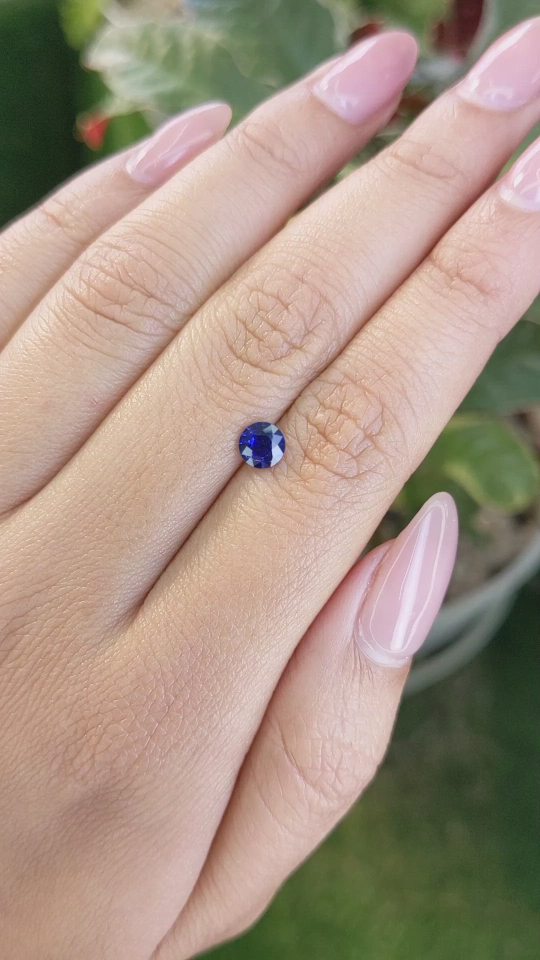 0.66 Ct. Blue Sapphire from Ceylon (Sri Lanka) Size Video