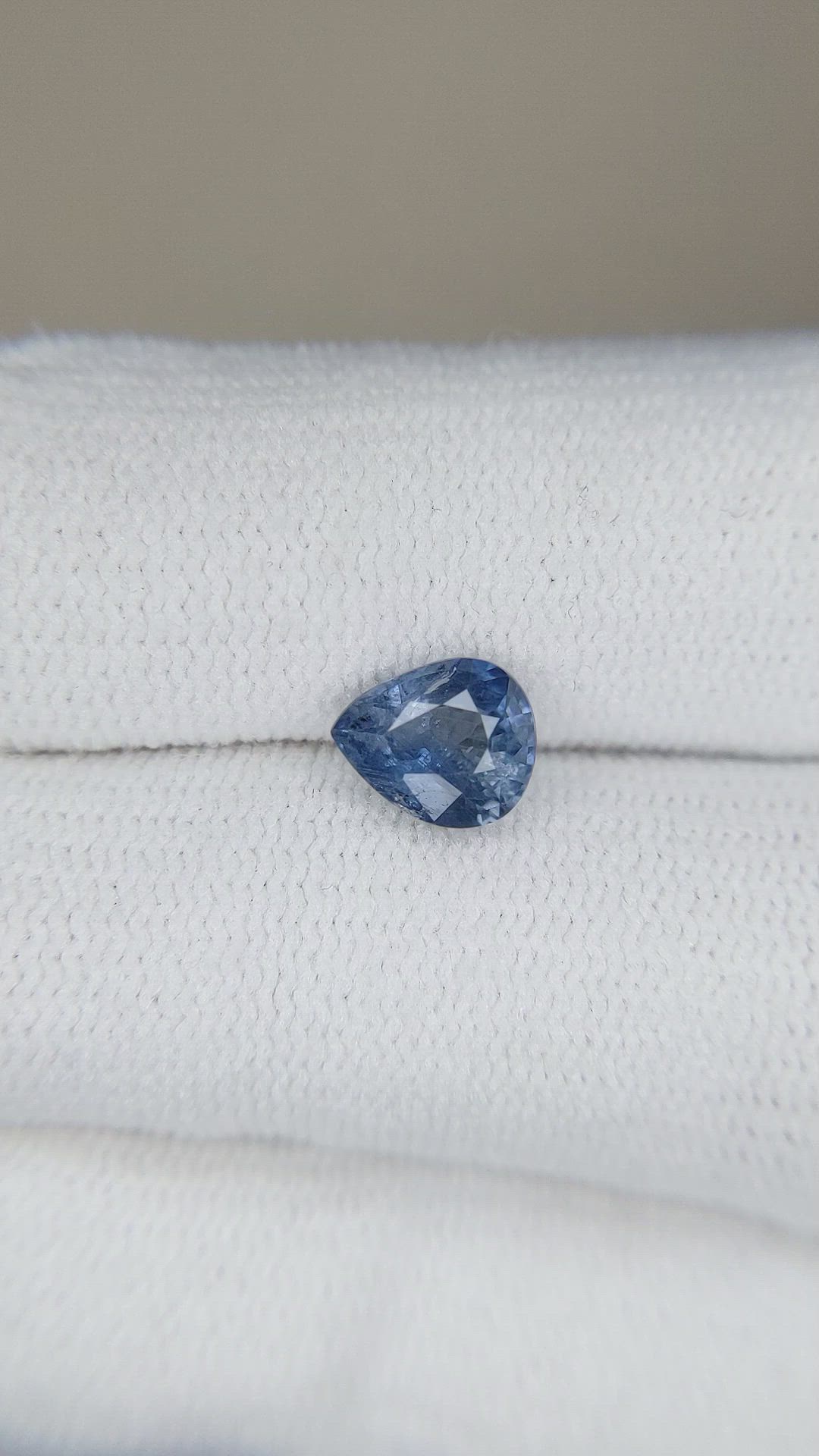 1.30 Ct. Greyish Blue Sapphire from Ceylon (Sri Lanka) Size Video