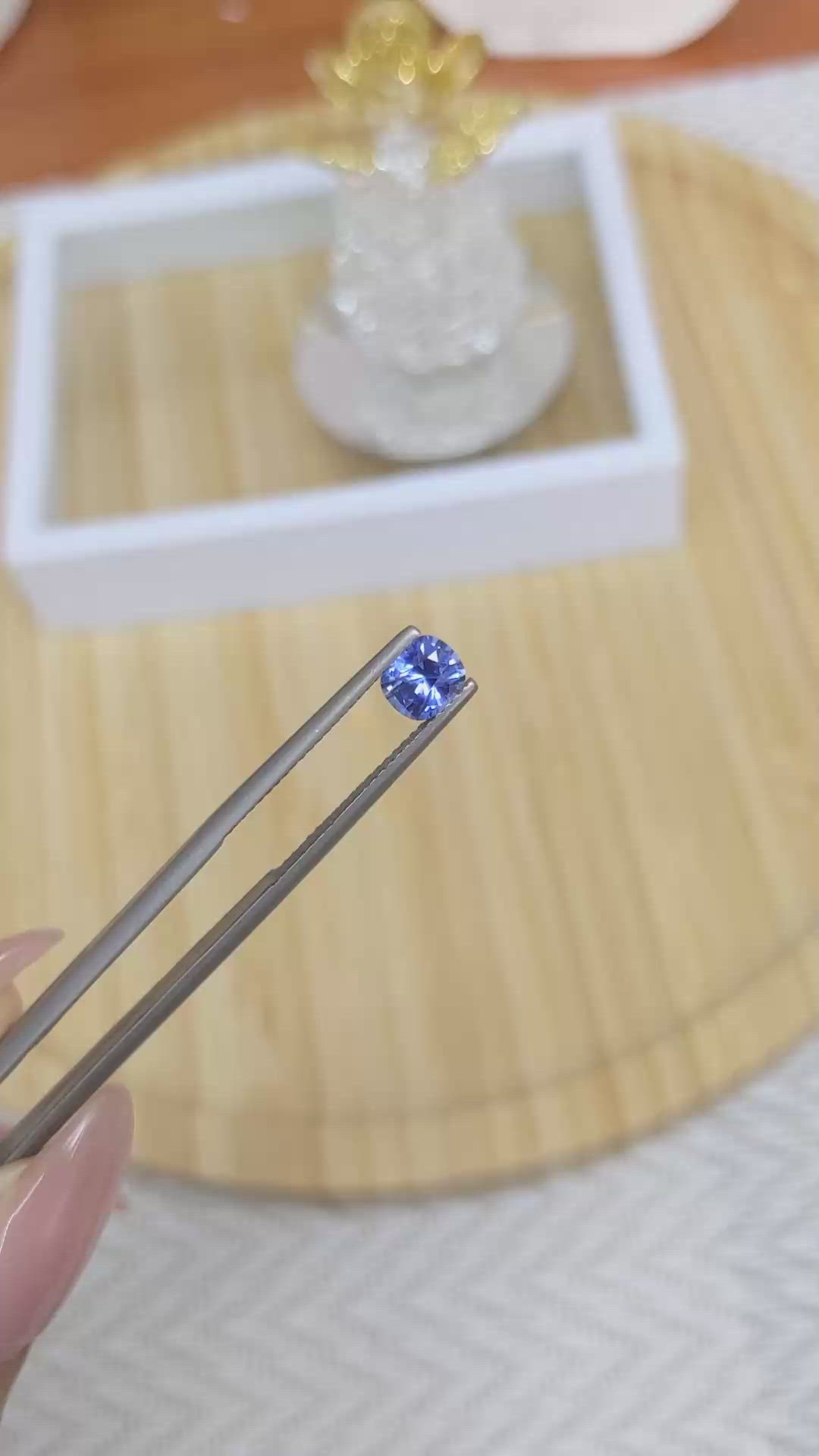 0.80 Ct. Blue Sapphire from Ceylon (Sri Lanka) Size Video