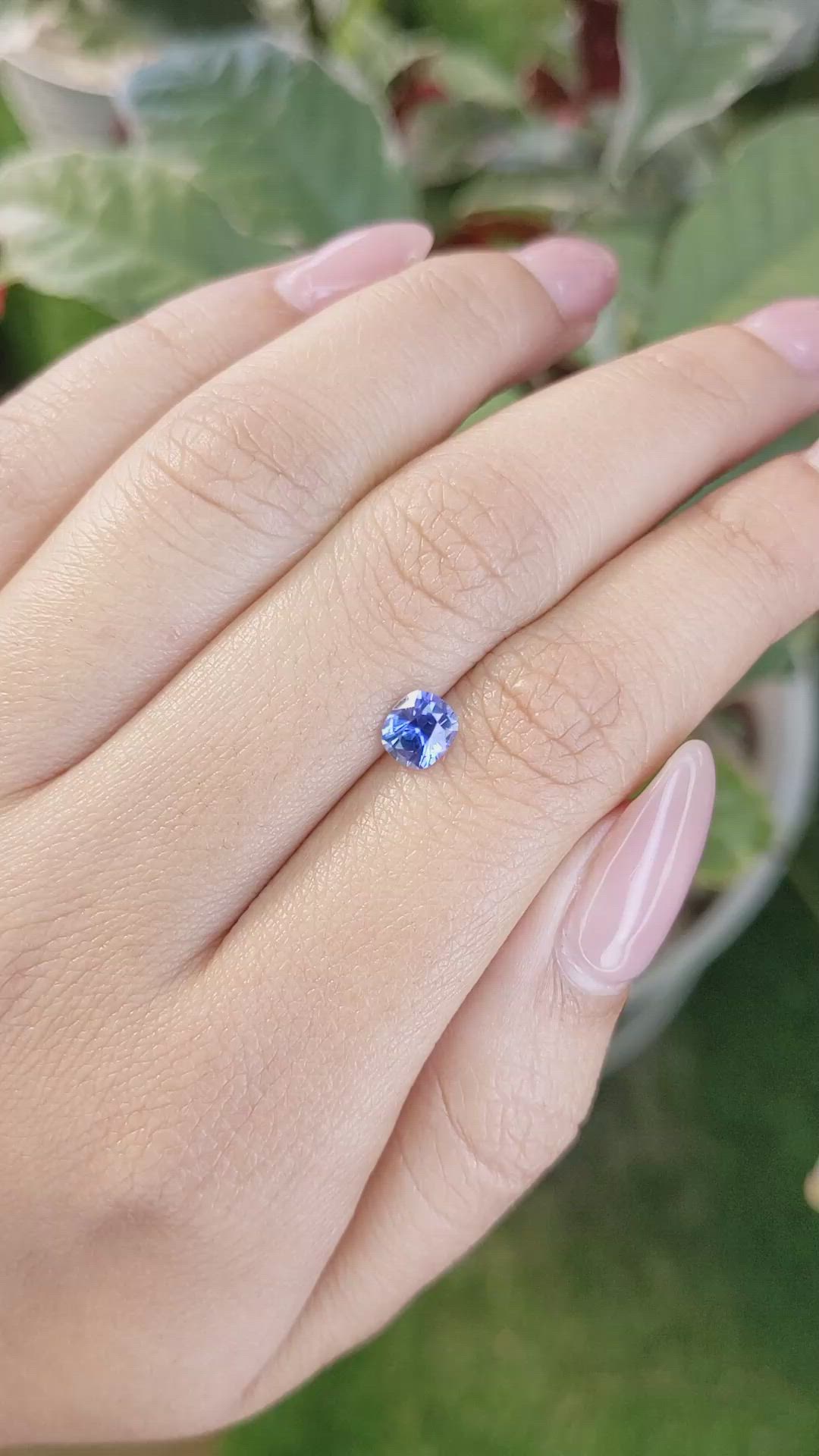 0.80 Ct. Blue Sapphire from Ceylon (Sri Lanka) Size Video