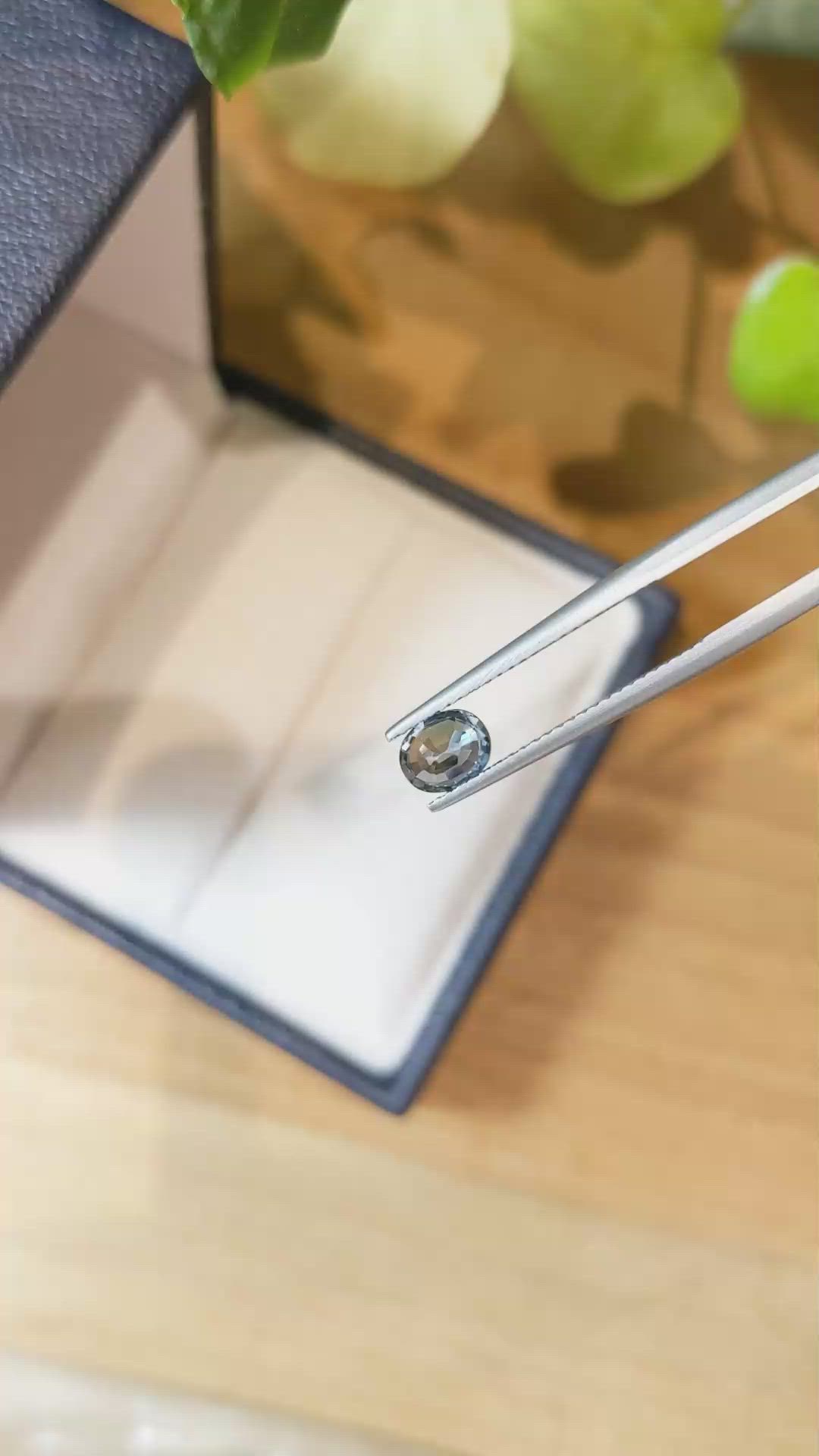 0.98 Ct. Blue Sapphire from Ceylon (Sri Lanka) Size Video