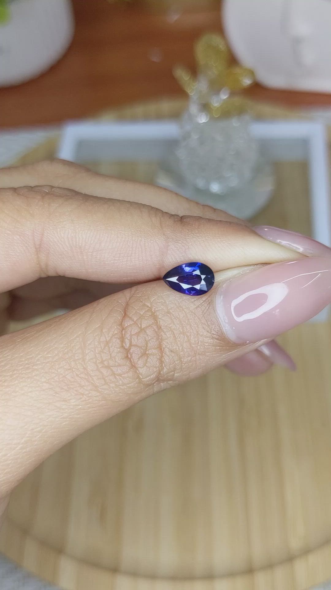 1.15 Ct. Blue Sapphire from Ceylon (Sri Lanka) Size Video