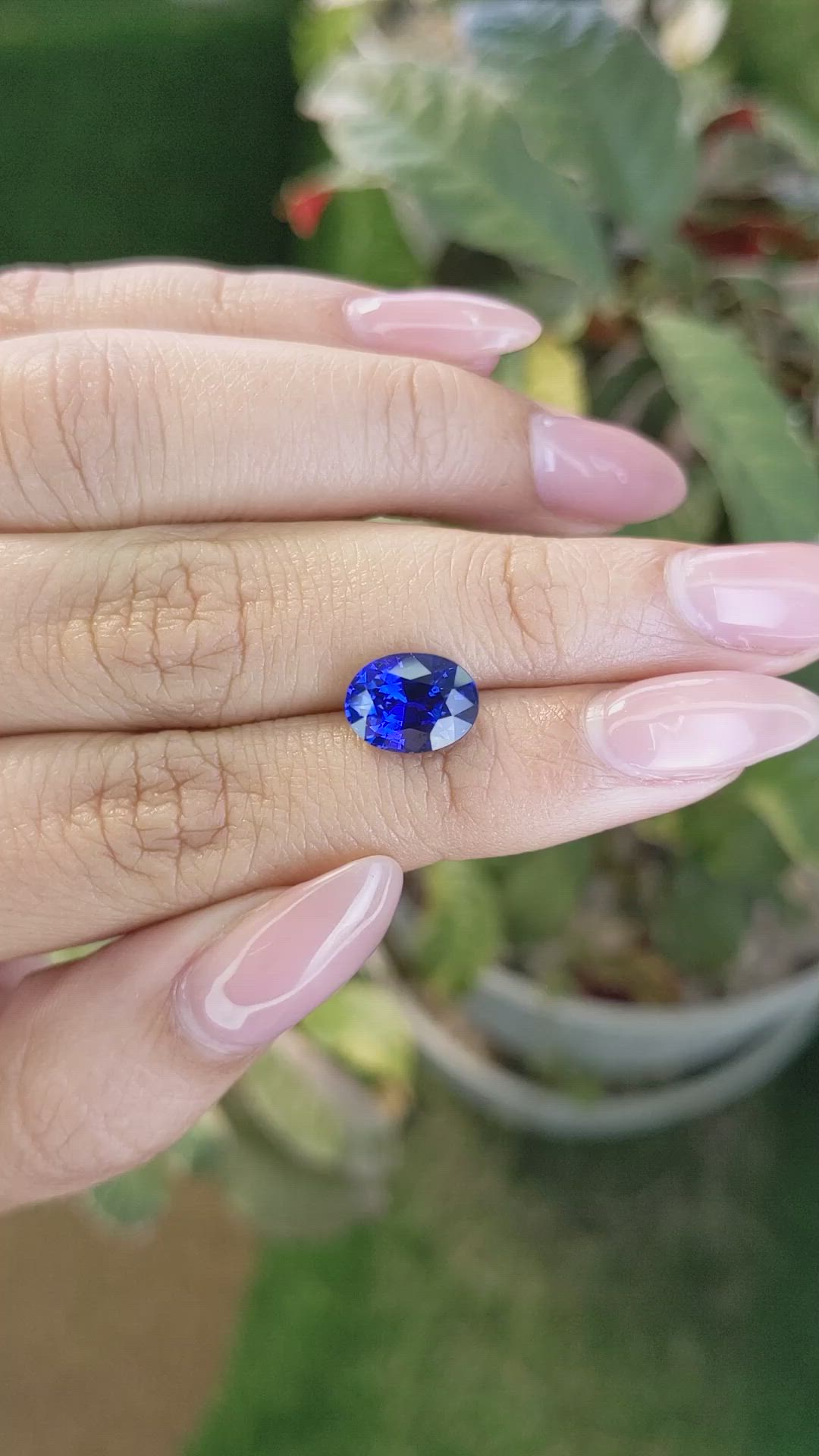 3.14 Ct. Blue Sapphire from Ceylon (Sri Lanka) Size Video