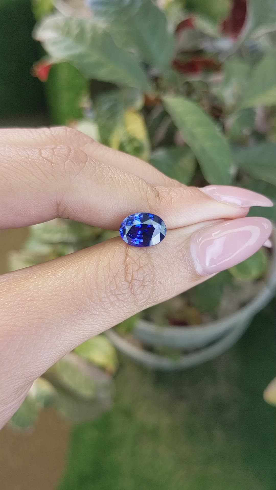 3.08 Ct. Blue Sapphire from Ceylon (Sri Lanka) Size Video