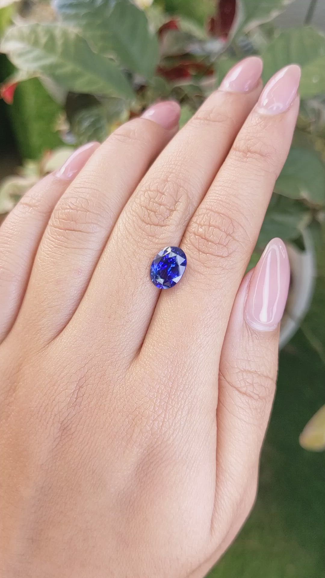 3.08 Ct. Blue Sapphire from Ceylon (Sri Lanka) Size Video