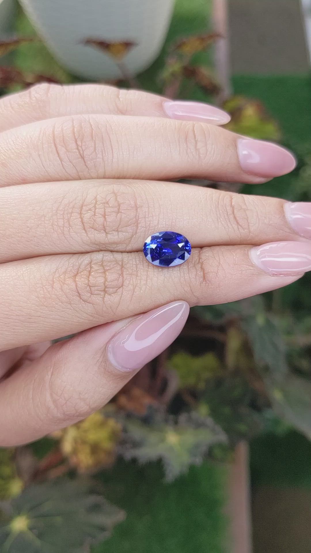 3.08 Ct. Blue Sapphire from Ceylon (Sri Lanka) Size Video