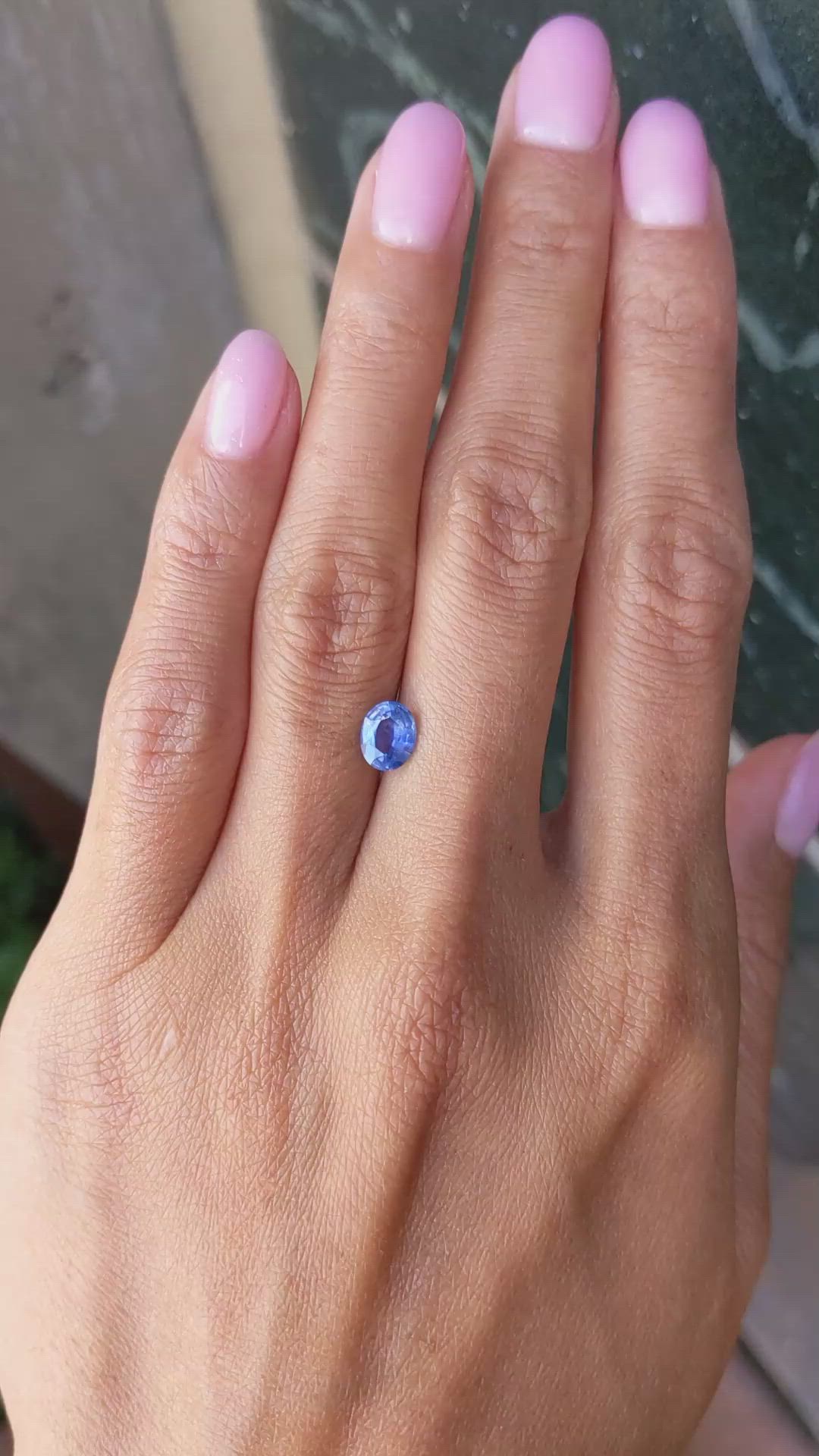 1.04 Ct. Blue Sapphire from Ceylon (Sri Lanka) Size Video