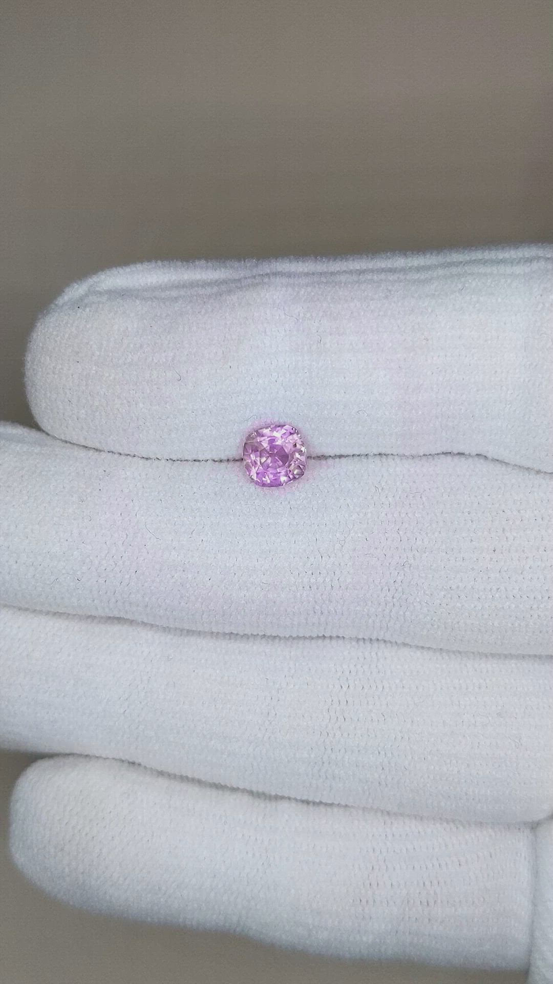1.10 Ct. Pinkish Purple Sapphire from Ceylon (Sri Lanka) Size Video