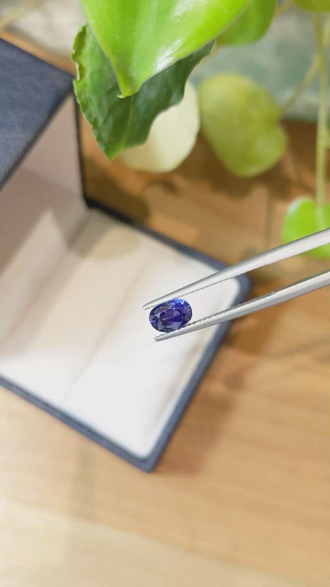 1.49 Ct. Blue Sapphire from Ceylon (Sri Lanka) Size Video