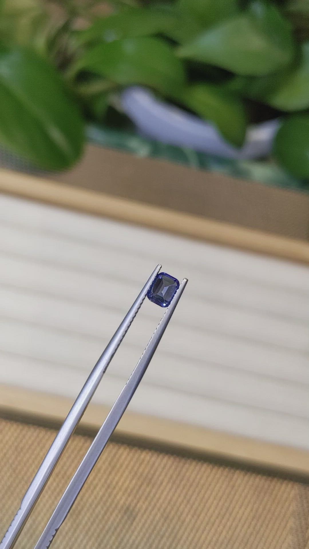 0.80 Ct. Blue Sapphire from Ceylon (Sri Lanka) Size Video