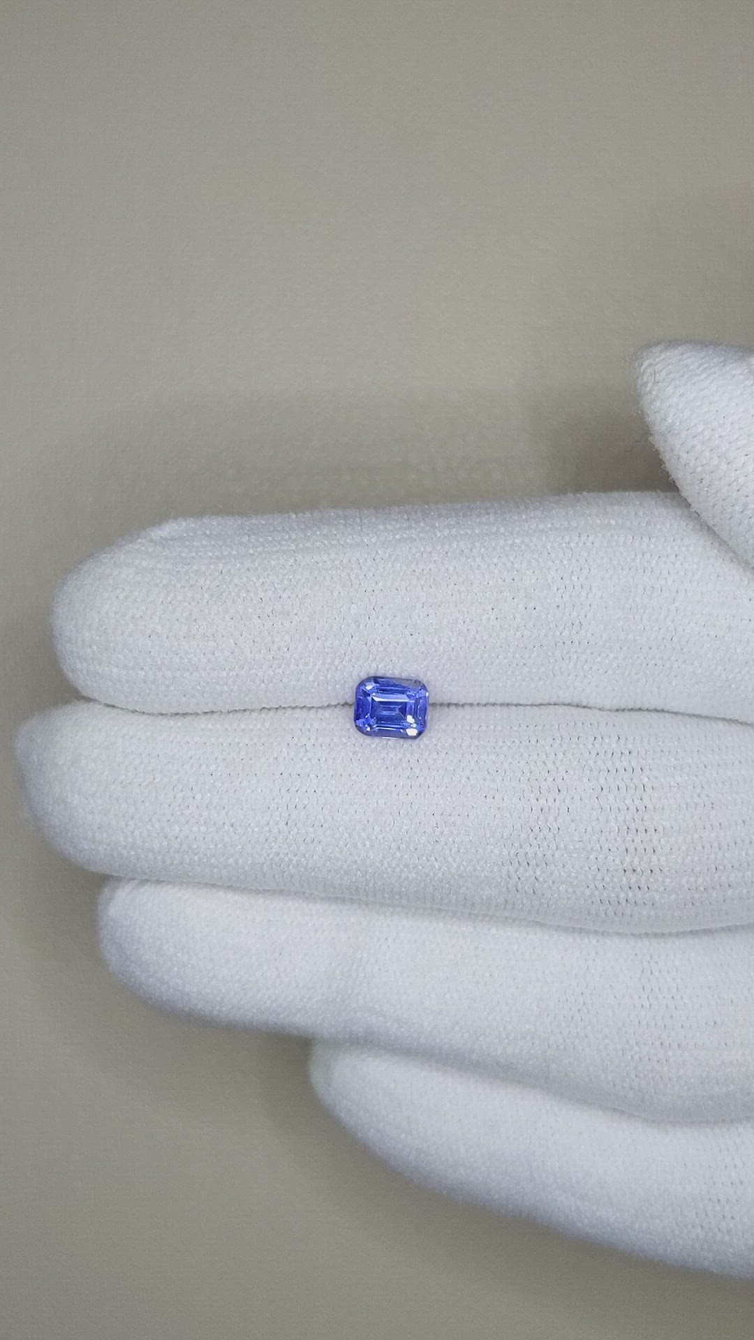 0.80 Ct. Blue Sapphire from Ceylon (Sri Lanka) Size Video