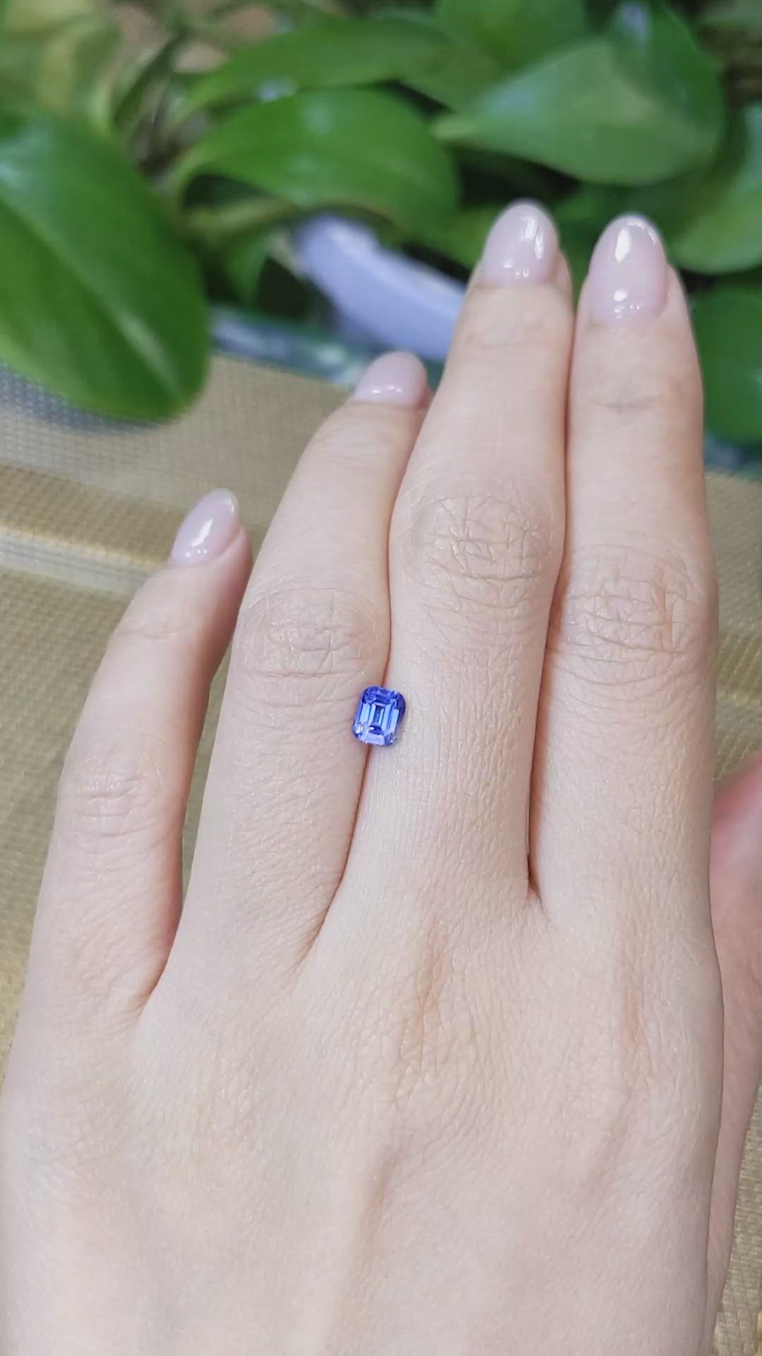 0.80 Ct. Blue Sapphire from Ceylon (Sri Lanka) Size Video