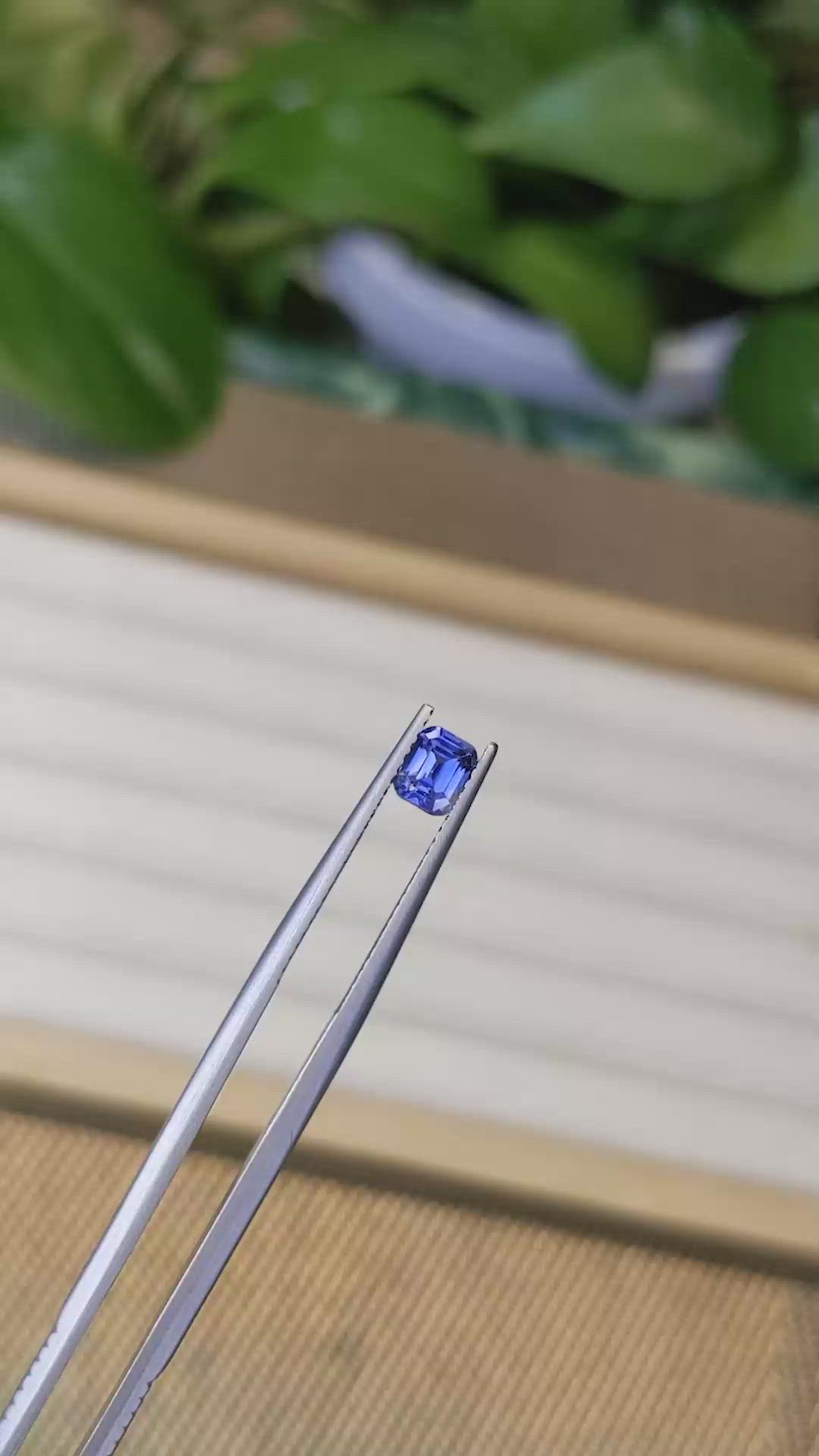 0.80 Ct. Blue Sapphire from Ceylon (Sri Lanka) Size Video