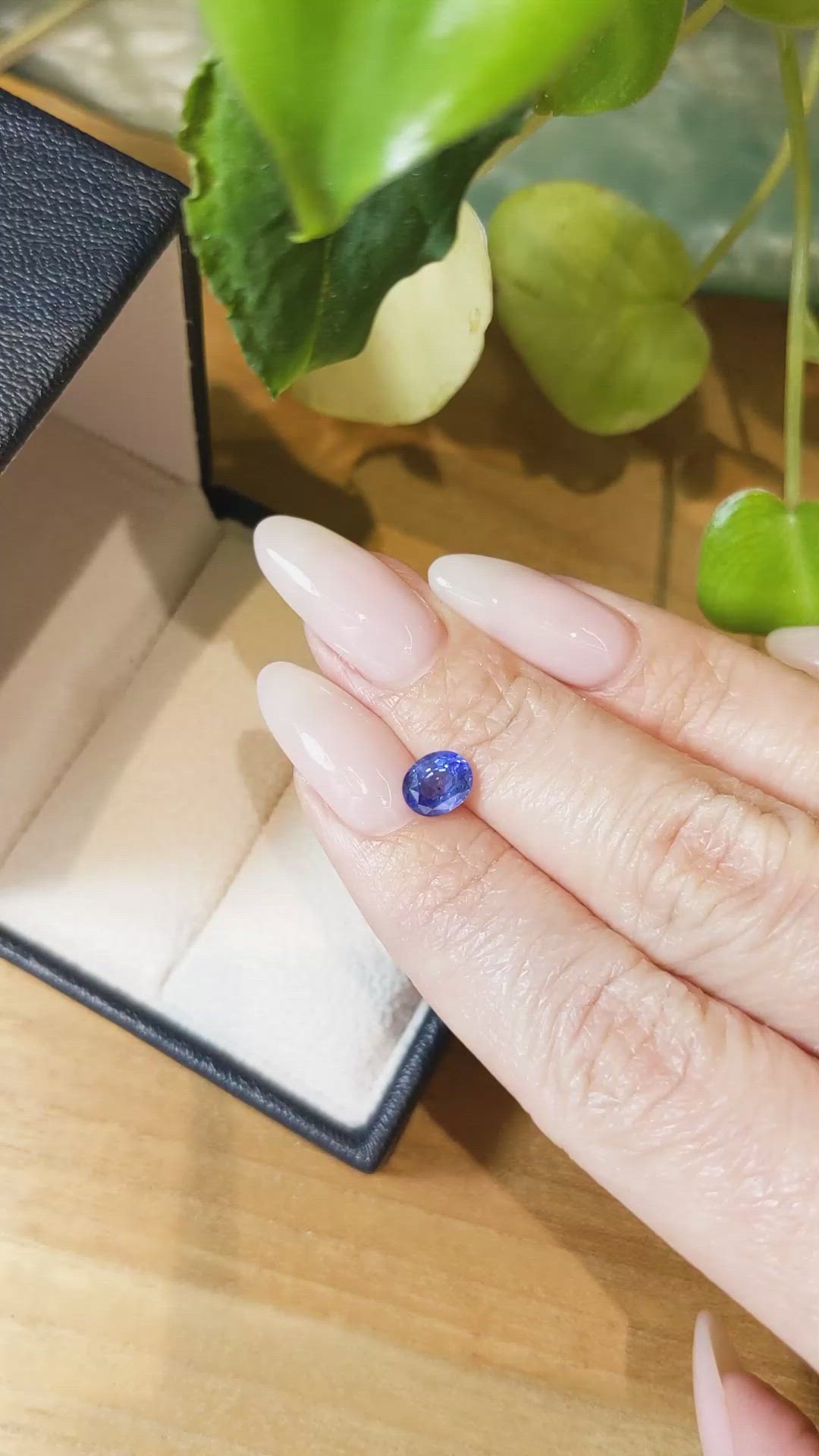 1.23 Ct. Blue Sapphire from Ceylon (Sri Lanka) Size Video