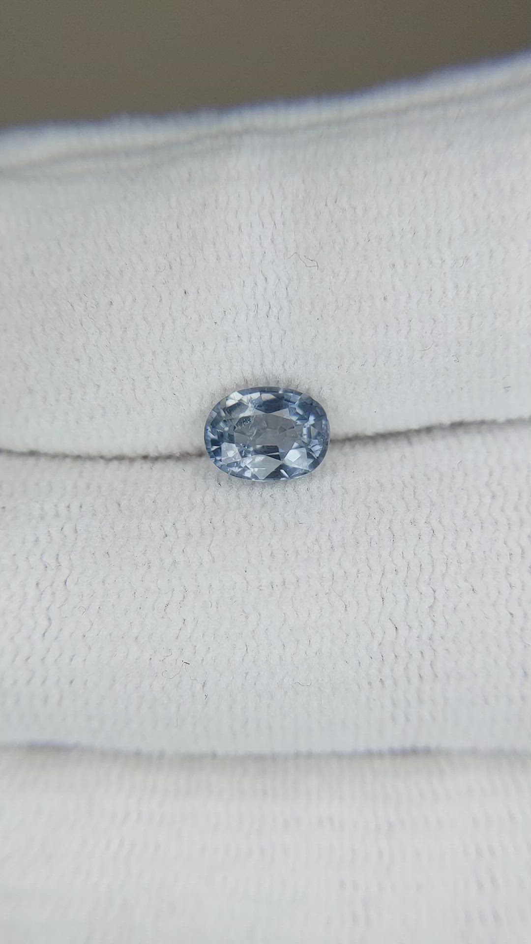 1.12 Ct. Greyish Blue Sapphire from Ceylon (Sri Lanka) Size Video