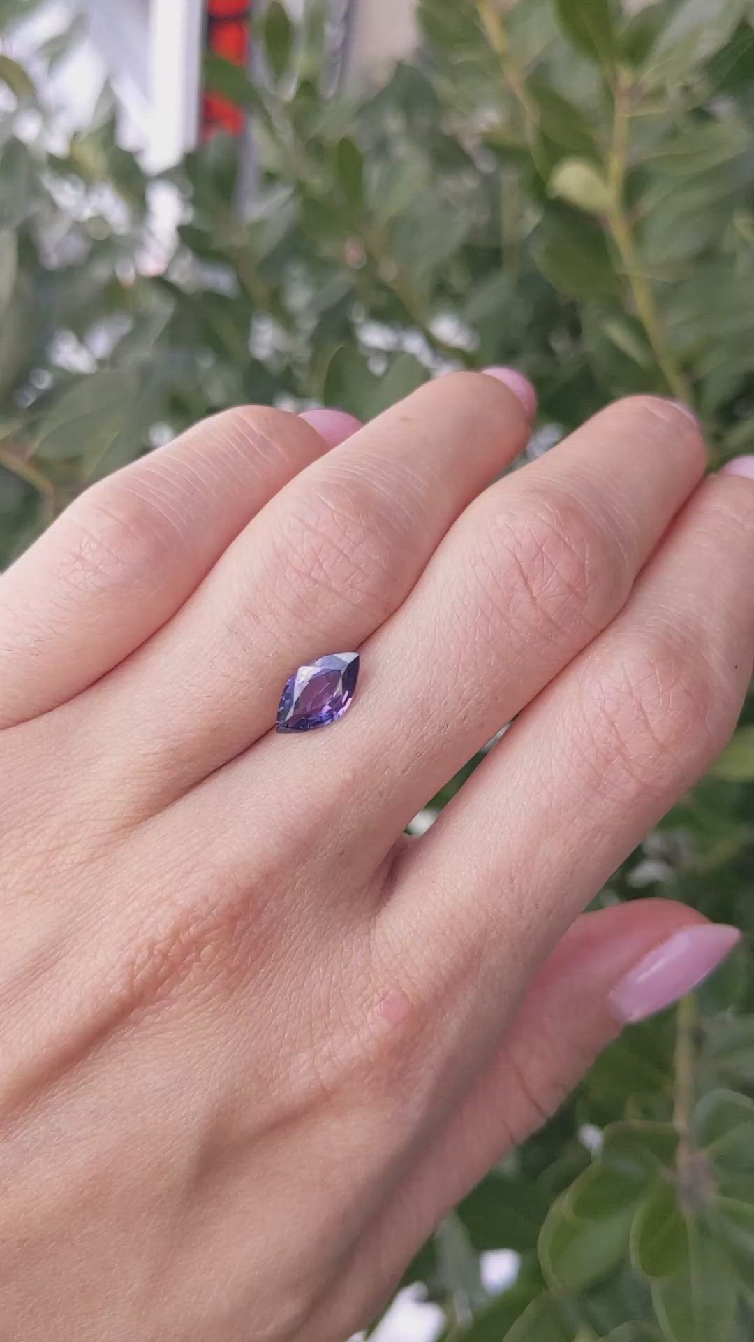 1.62 Ct. Purple Sapphire from Ceylon (Sri Lanka) Size Video