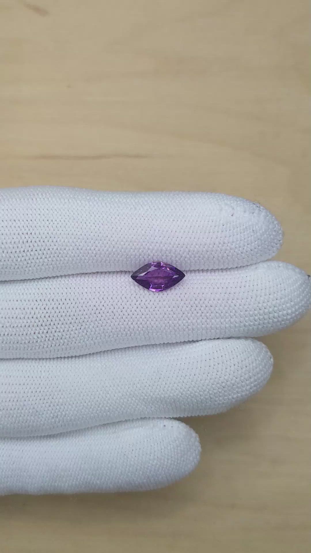 1.62 Ct. Purple Sapphire from Ceylon (Sri Lanka) Size Video
