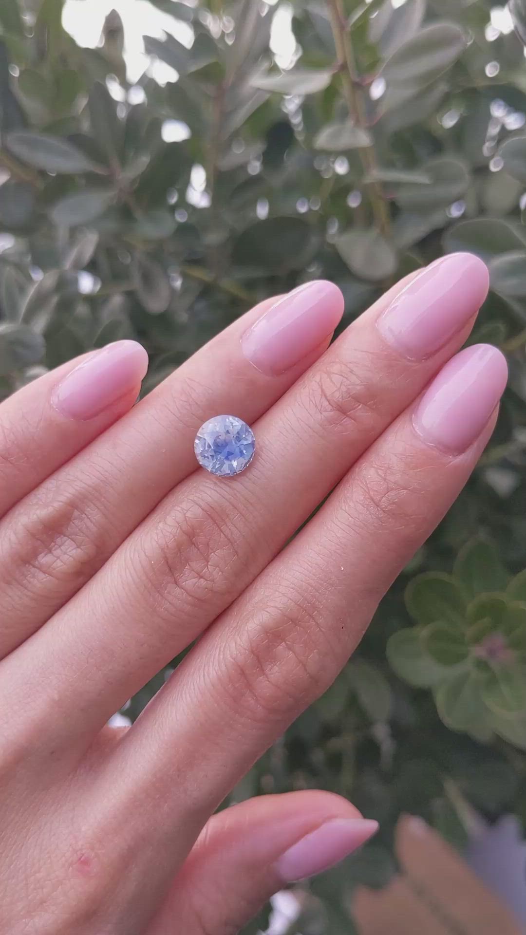 3.05 Ct. Greyish Blue Sapphire from Ceylon (Sri Lanka) Size Video