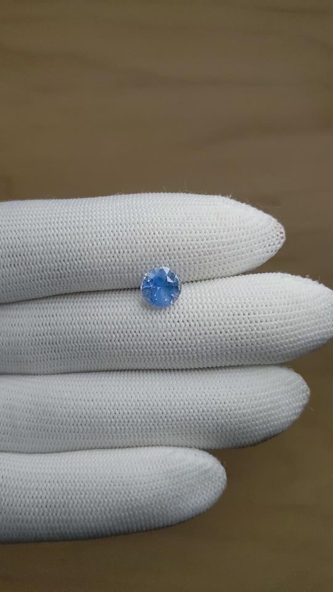 3.05 Ct. Greyish Blue Sapphire from Ceylon (Sri Lanka) Size Video