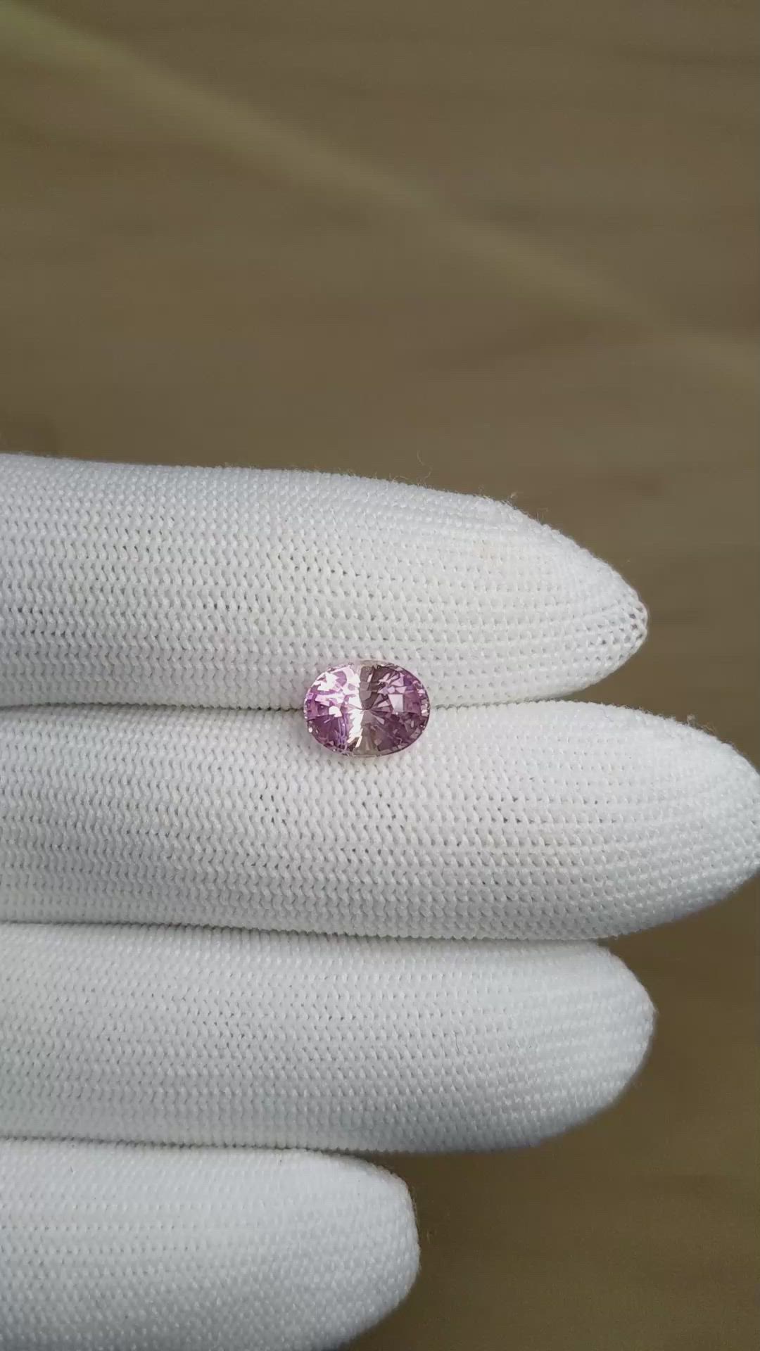 3.24 Ct. Purplish Pink Sapphire from Ceylon (Sri Lanka) Size Video