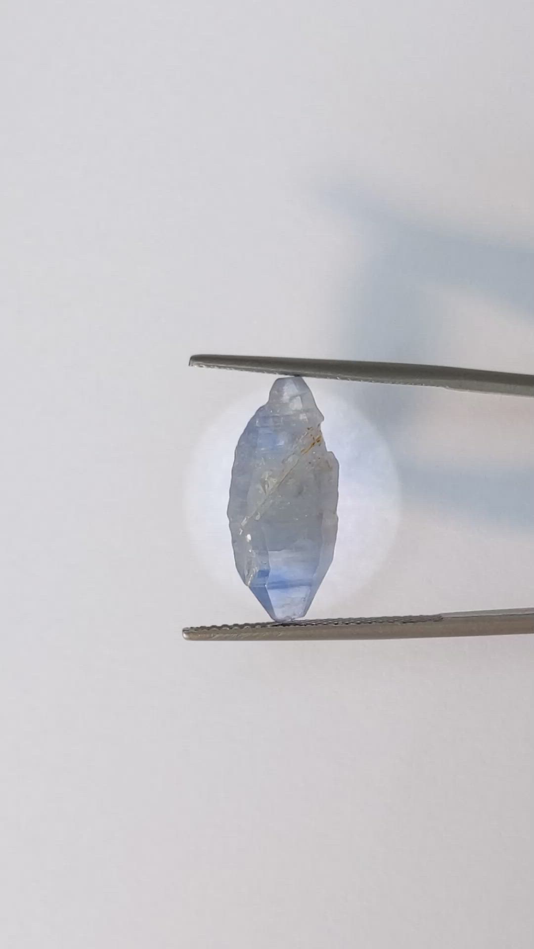 8.58 Ct. Blue Rough Sapphire Crystal from Ceylon (Sri Lanka) Size Video