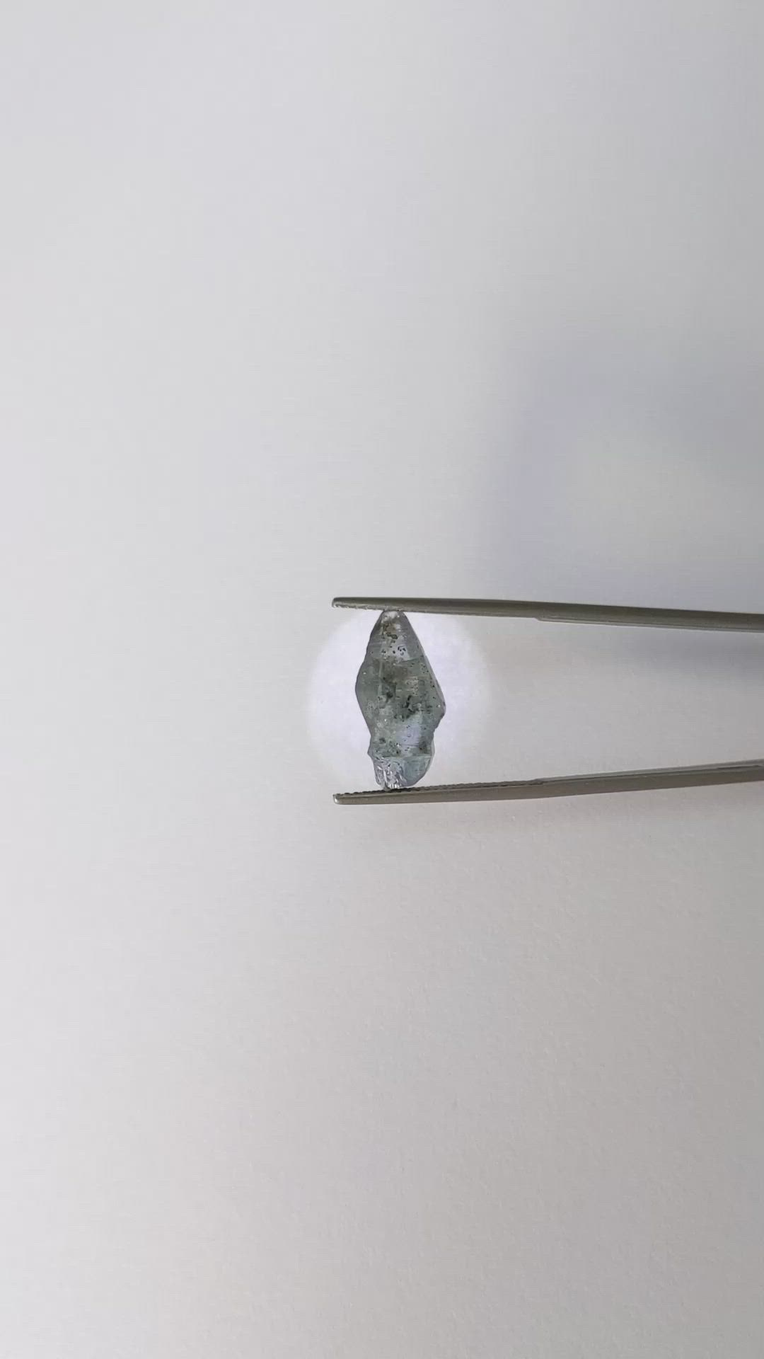7.66 Ct. Greenish Blue Rough Sapphire Crystal from Ceylon (Sri Lanka) Size Video