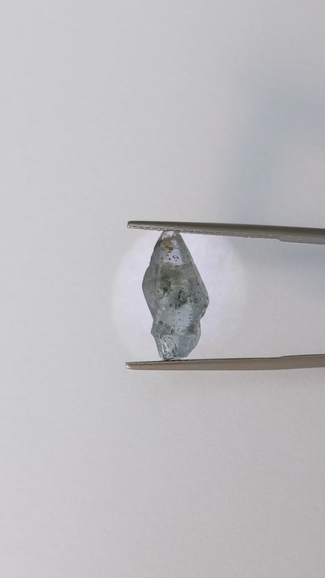 7.66 Ct. Greenish Blue Rough Sapphire Crystal from Ceylon (Sri Lanka) Size Video