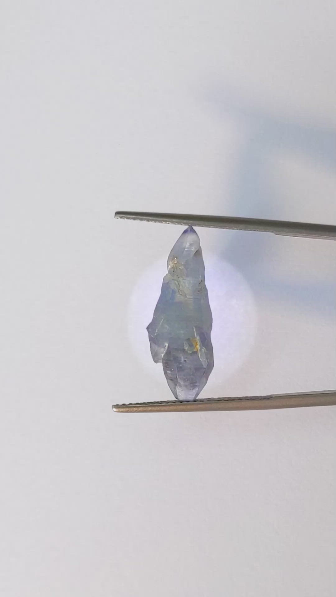 9.36 Ct. Blue Sapphire Crystal from Ceylon (Sri Lanka) Size Video