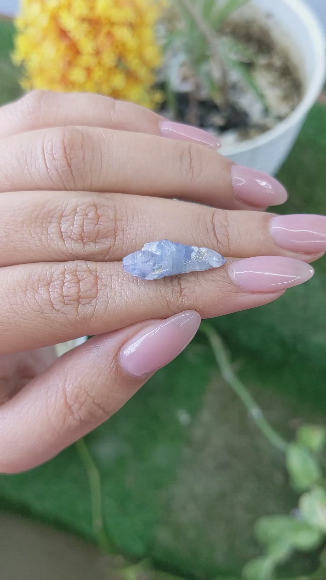 9.36 Ct. Blue Sapphire Crystal from Ceylon (Sri Lanka) Size Video