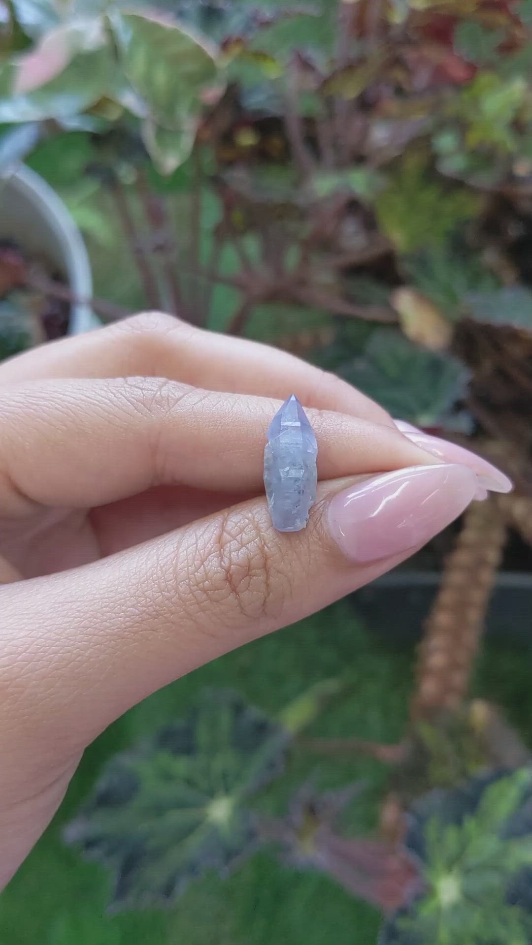 7.46 Ct. Blue Sapphire Crystal from Ceylon (Sri Lanka) Size Video