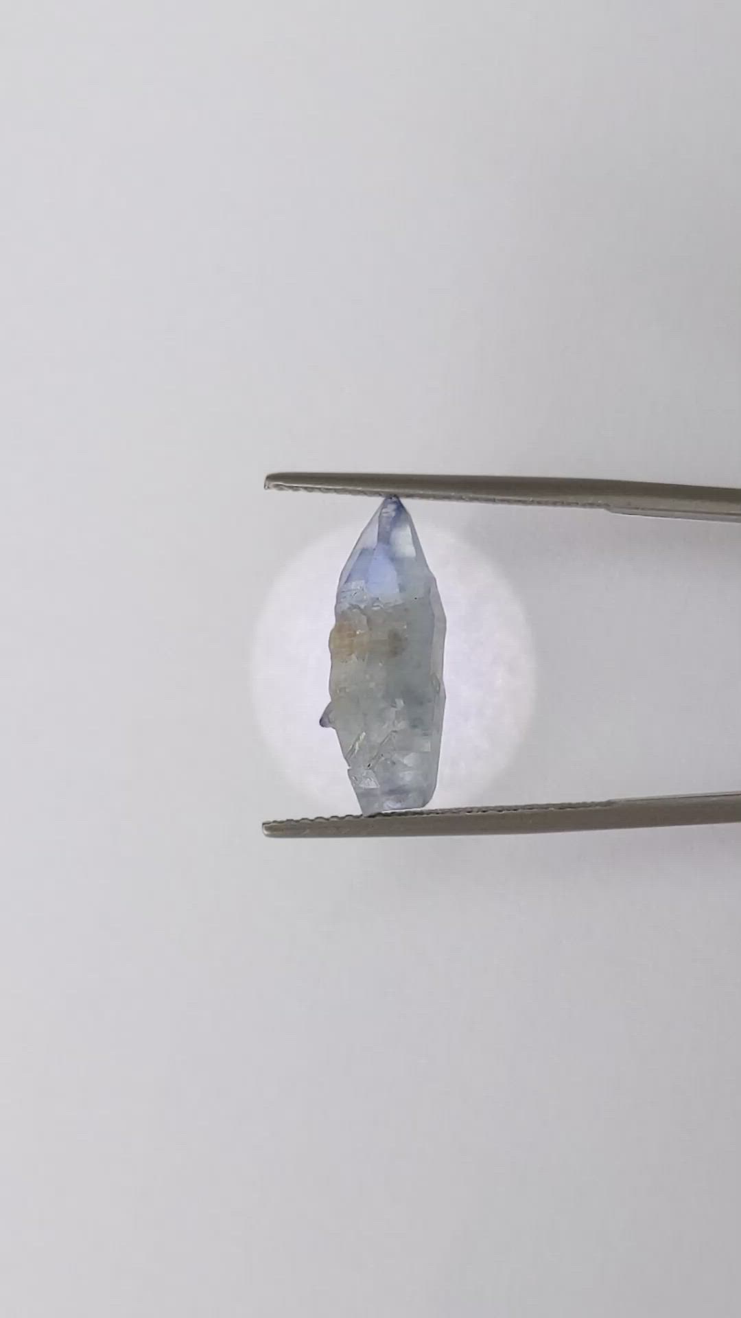 7.46 Ct. Blue Sapphire Crystal from Ceylon (Sri Lanka) Size Video