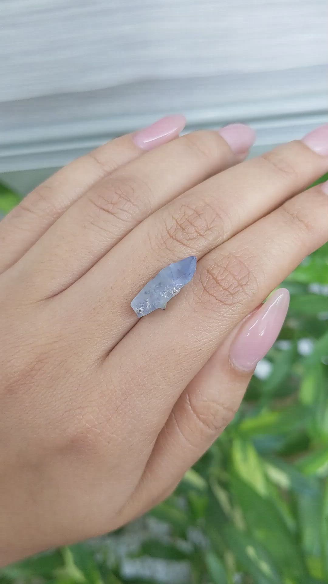 7.46 Ct. Blue Sapphire Crystal from Ceylon (Sri Lanka) Size Video