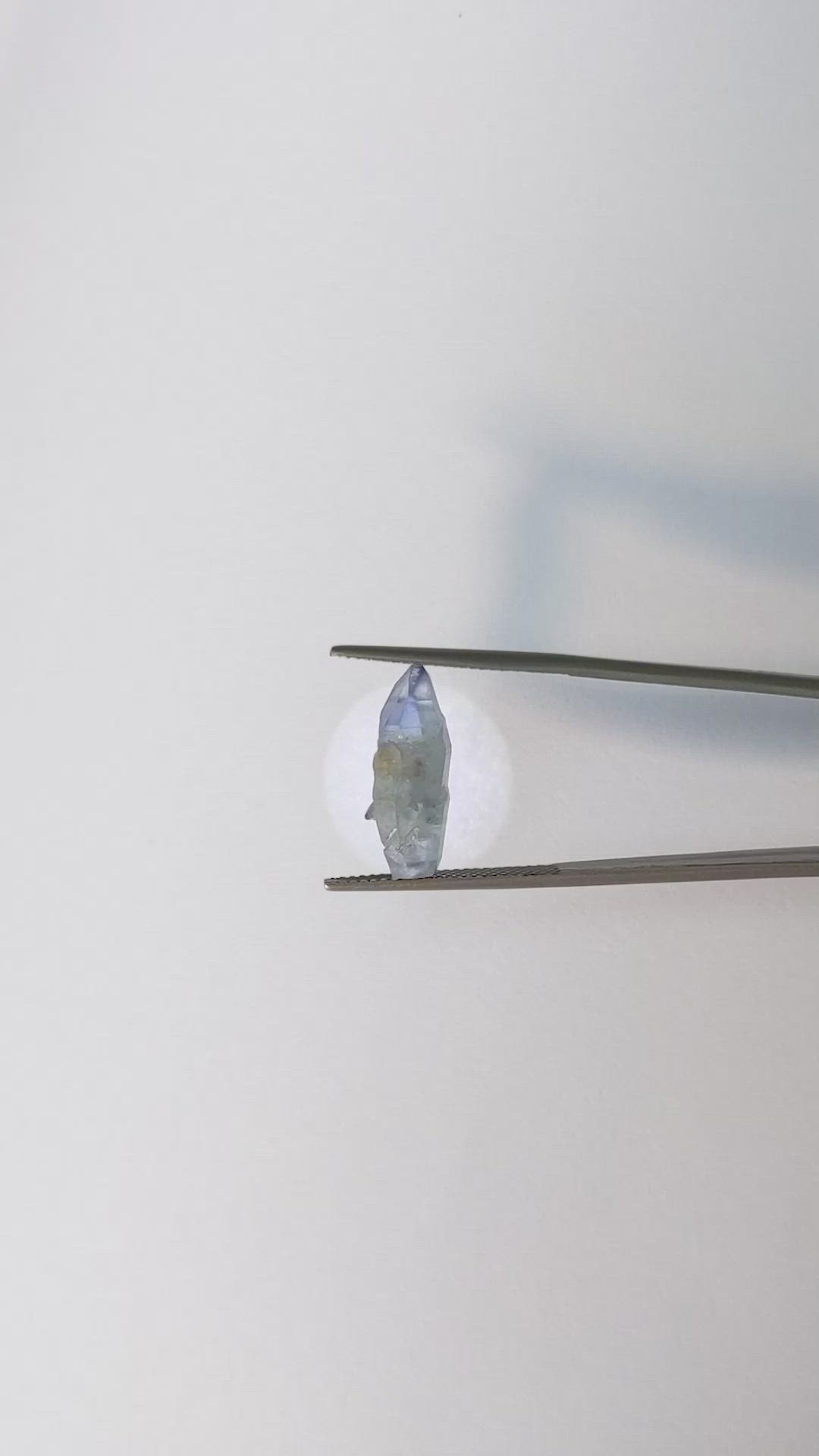 7.46 Ct. Blue Sapphire Crystal from Ceylon (Sri Lanka) Size Video
