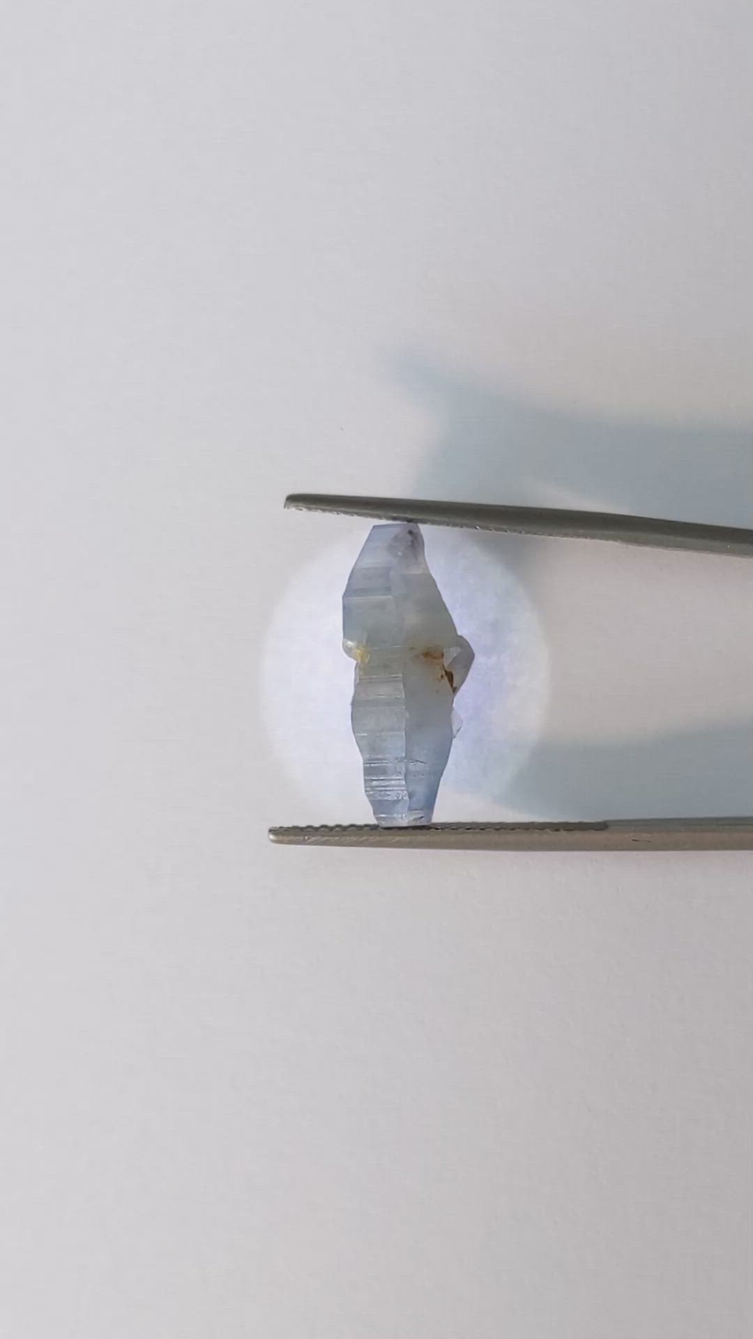 8.56 Ct. Blue Rough Sapphire Crystal from Ceylon (Sri Lanka) Size Video