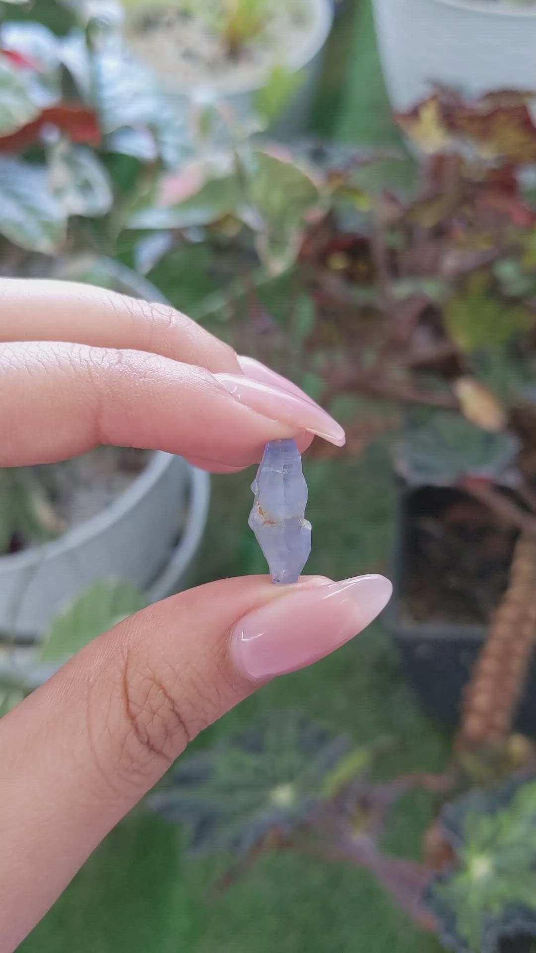 8.56 Ct. Blue Rough Sapphire Crystal from Ceylon (Sri Lanka) Size Video