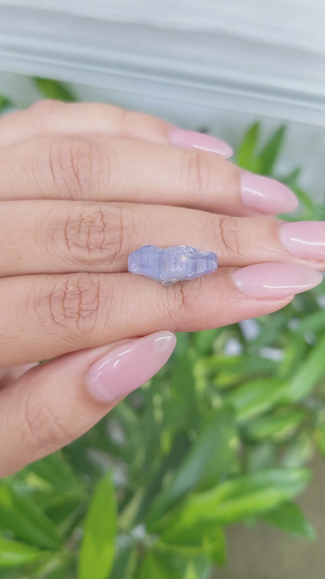 8.56 Ct. Blue Rough Sapphire Crystal from Ceylon (Sri Lanka) Size Video