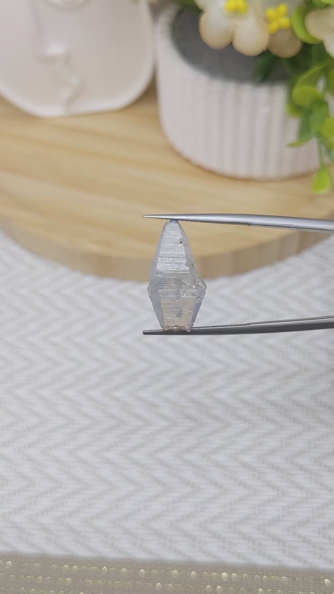 8.78 Ct. Blue Rough Sapphire Crystal from Ceylon (Sri Lanka) Size Video