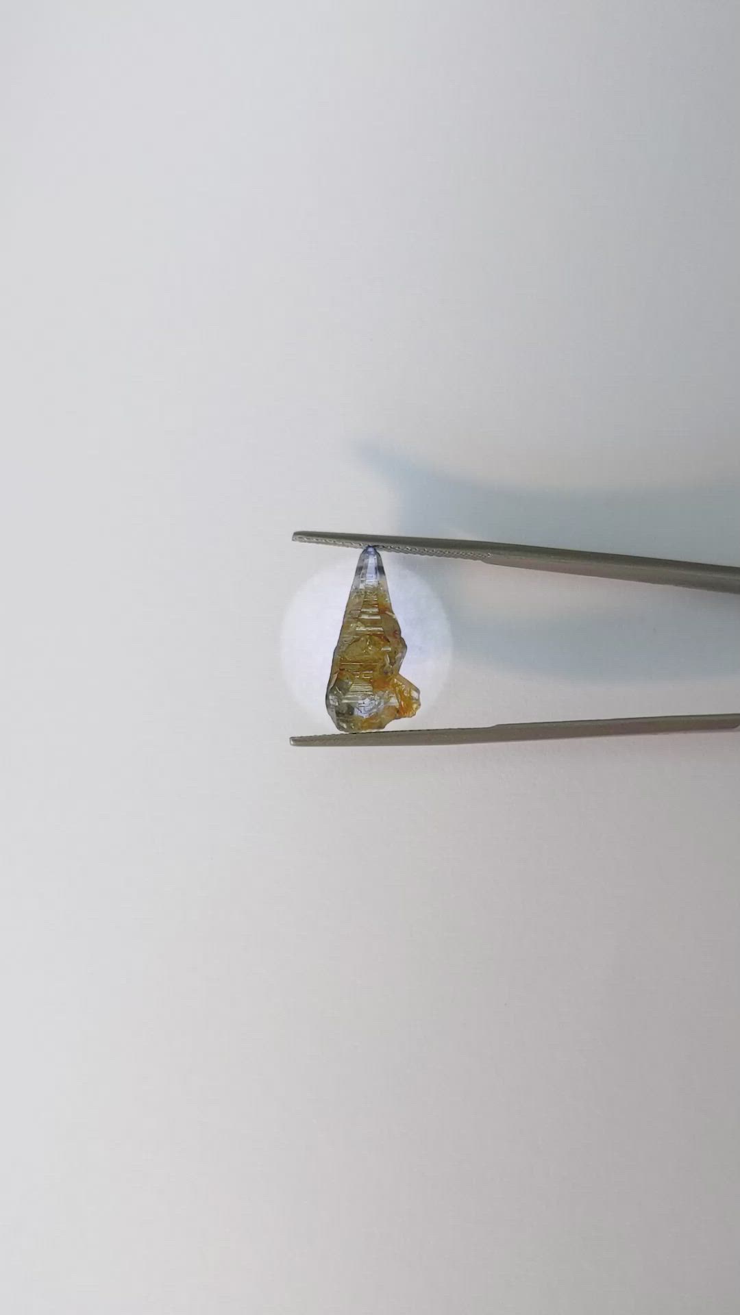 7.48 Ct. Bi Color Rough Sapphire Crystal from Ceylon (Sri Lanka) Size Video