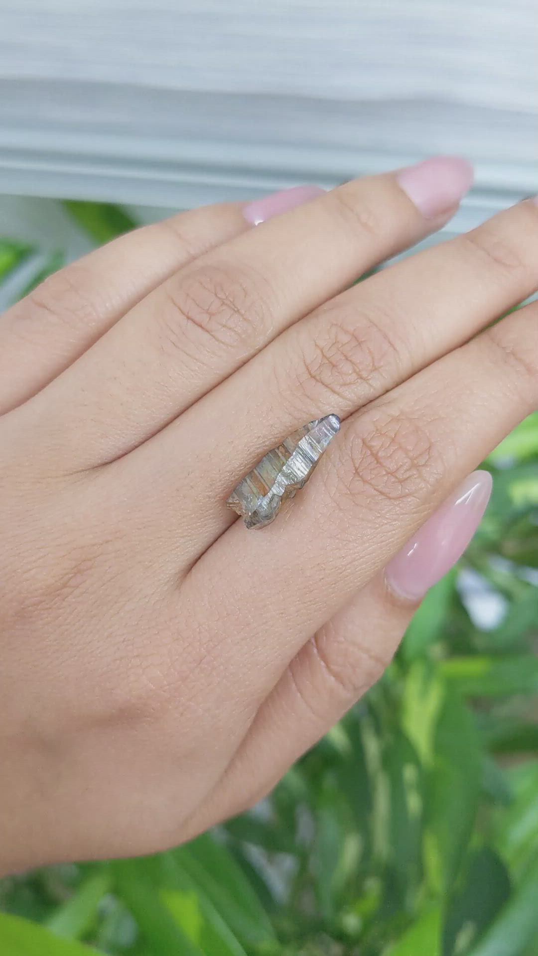 7.48 Ct. Bi Color Rough Sapphire Crystal from Ceylon (Sri Lanka) Size Video