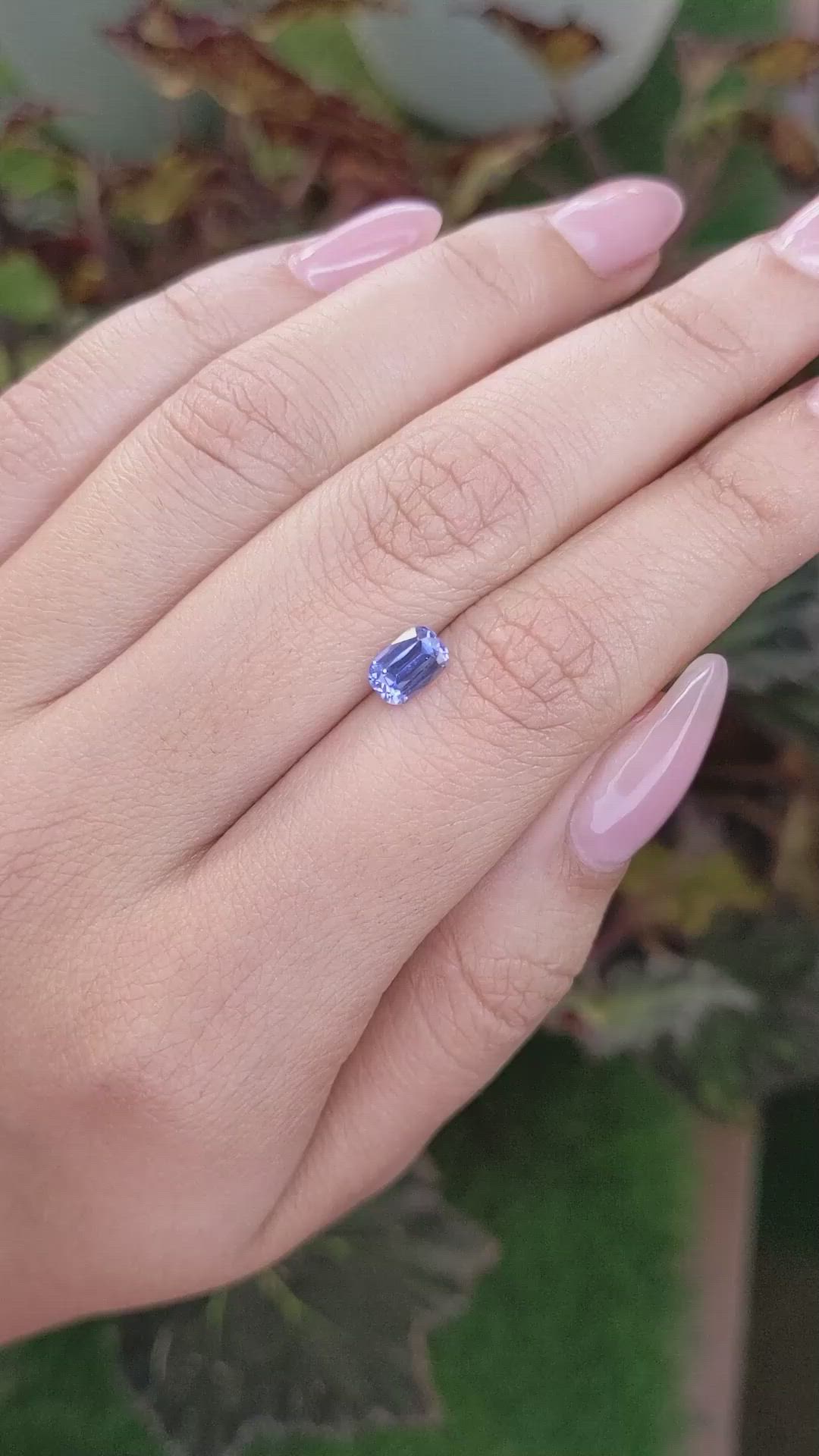 1.09 Ct. Blue Sapphire from Ceylon (Sri Lanka) Size Video