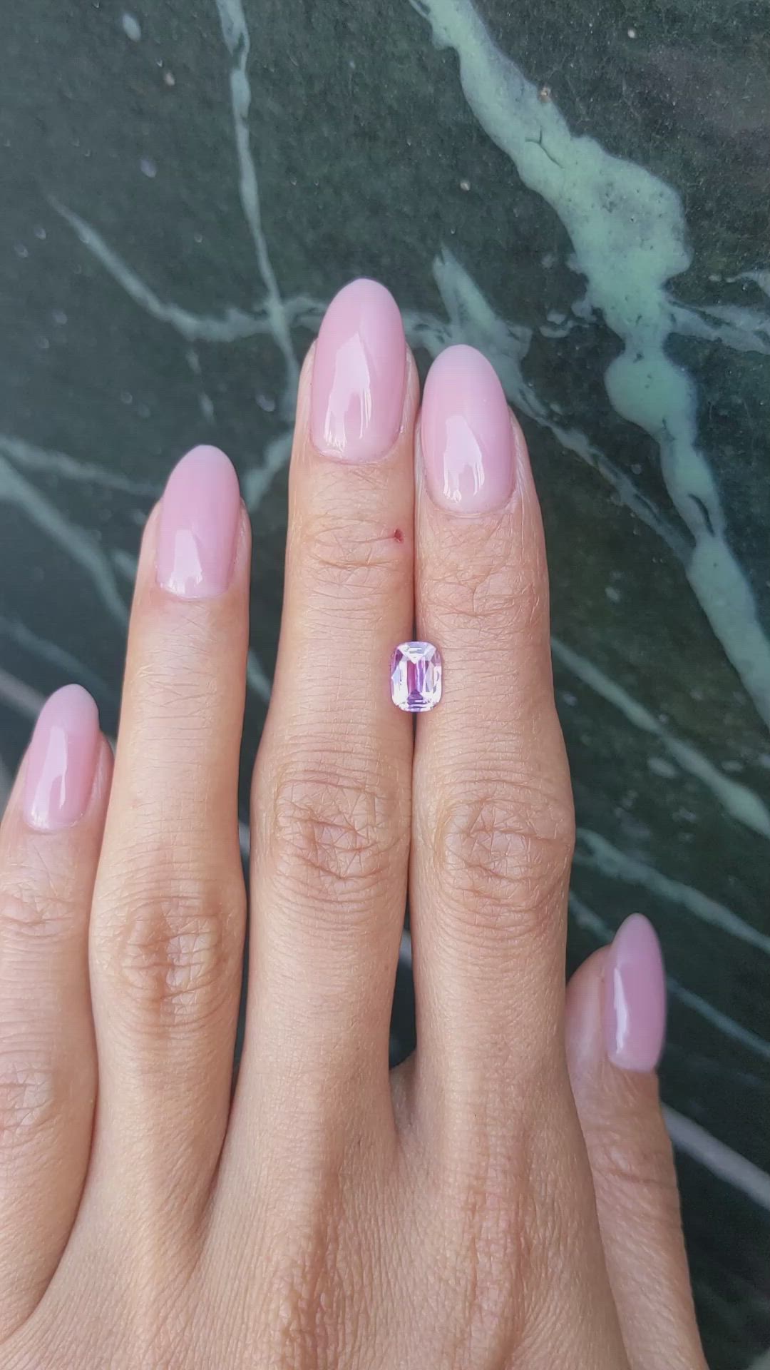 1.08 Ct. Pinkish Purple Sapphire from Ceylon (Sri Lanka) Size Video