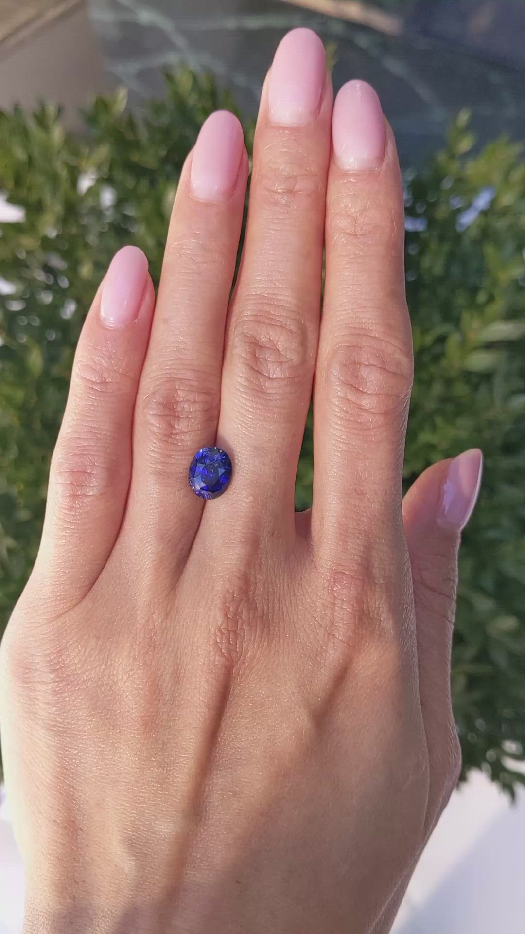 3.13 Ct. Blue Sapphire from Ceylon (Sri Lanka) Size Video