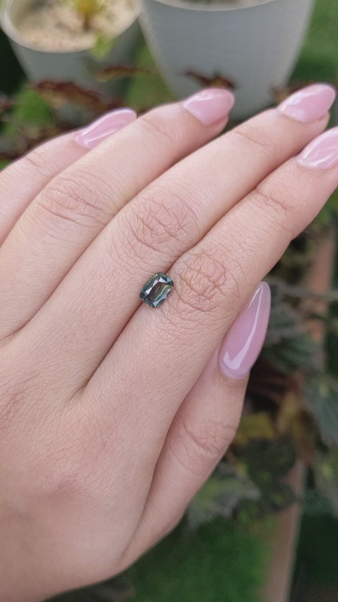 1.03 Ct. Yellowish Green Sapphire from Madagascar Size Video