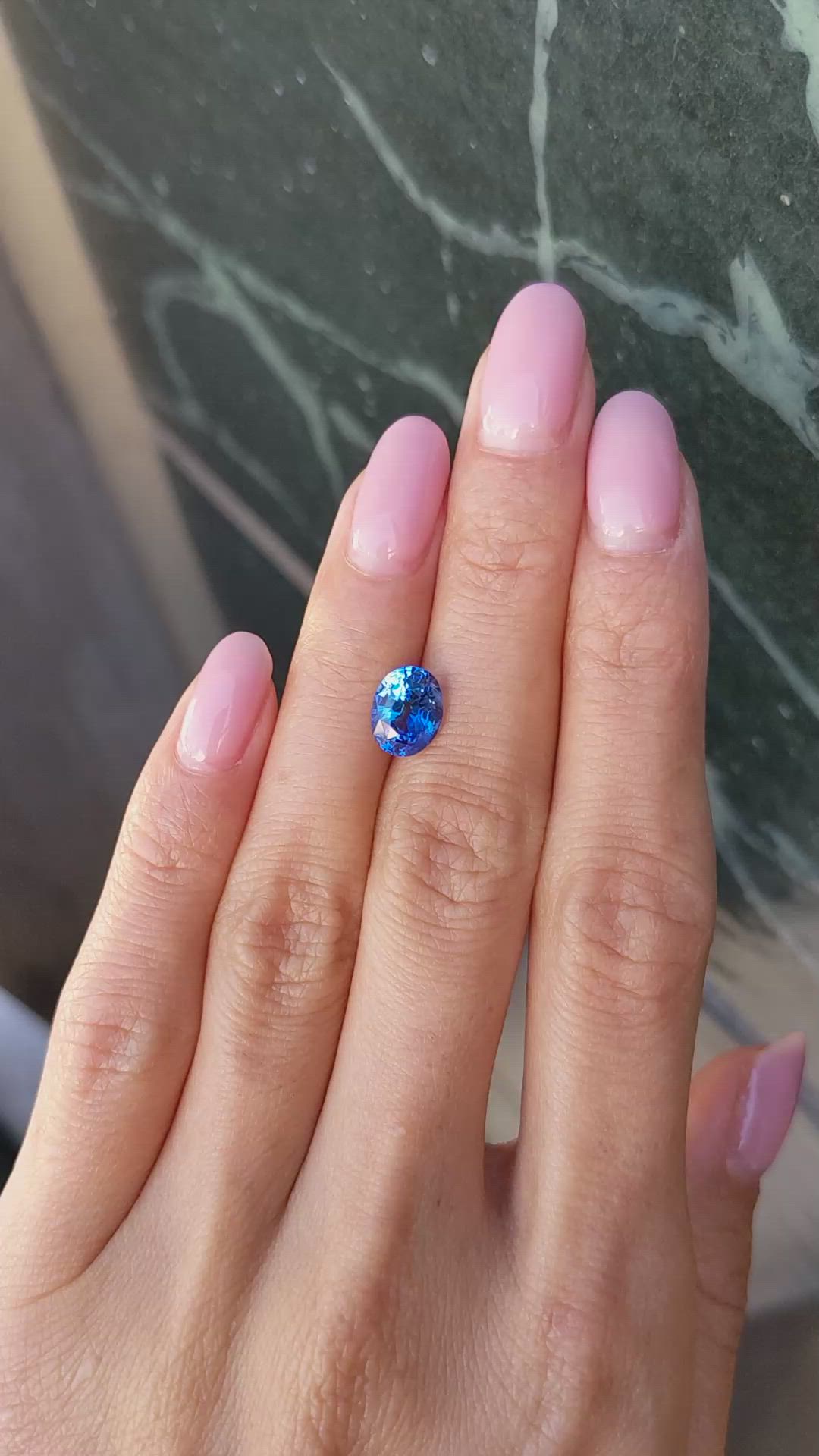 2.58 Ct. Blue Sapphire from Madagascar Size Video