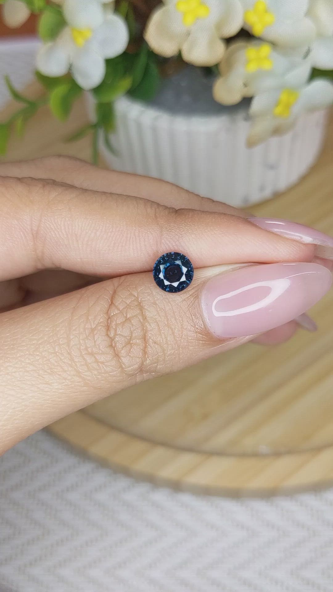 1.07 Ct. Greenish Blue Sapphire from Madagascar Size Video